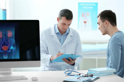 Man exercising outdoors in the morning